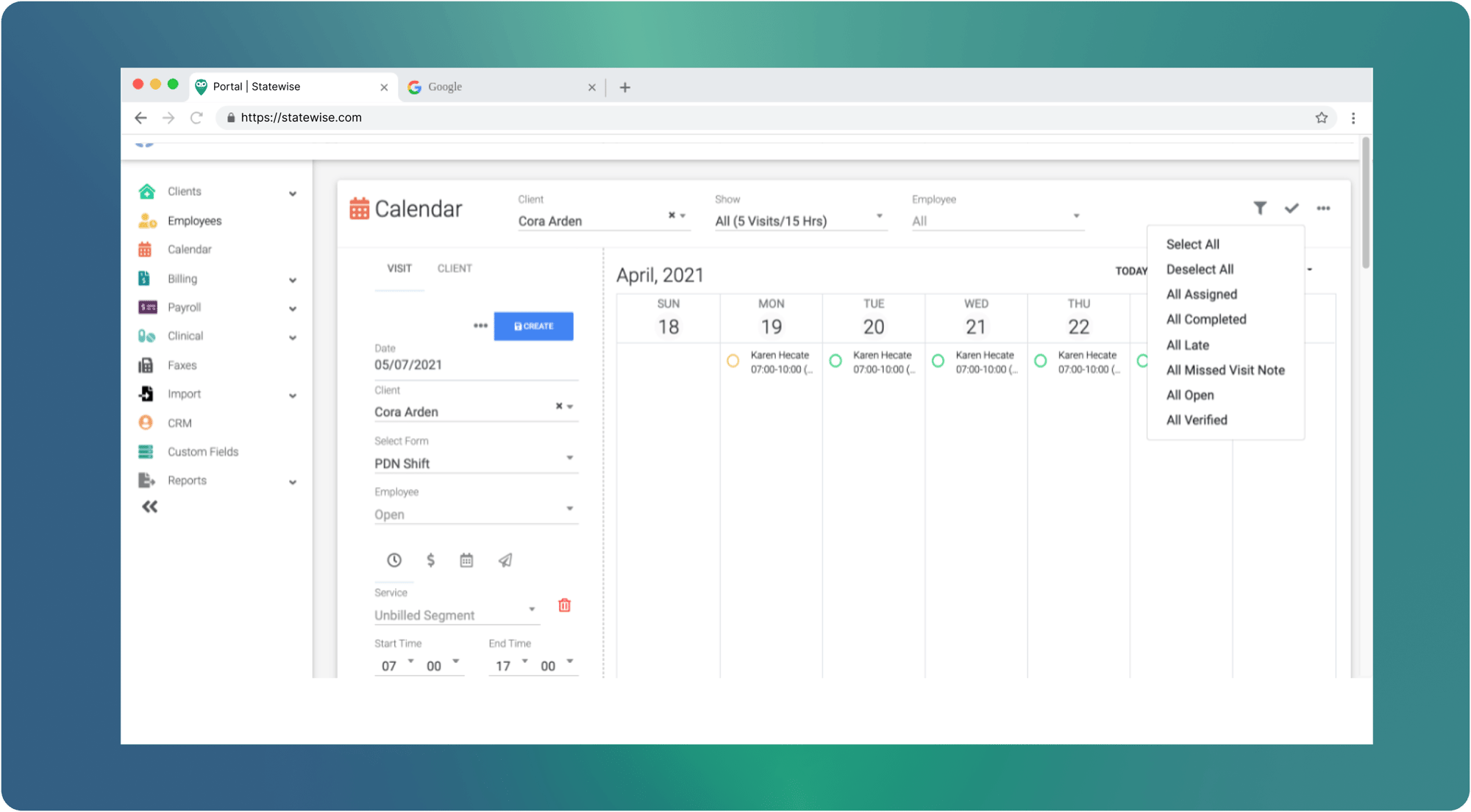 Statewise Scheduling Optimization