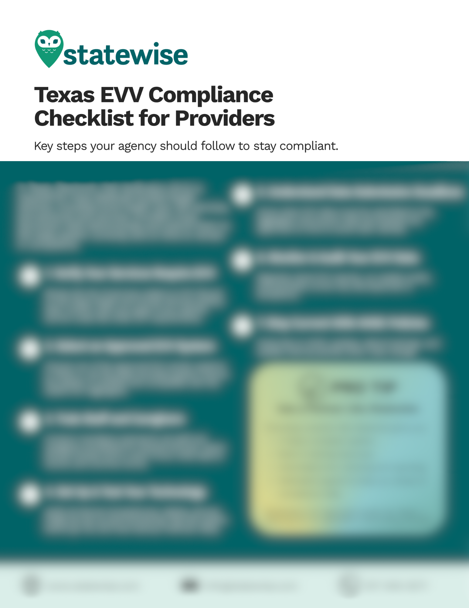 Texas EVV Compliance Checklist