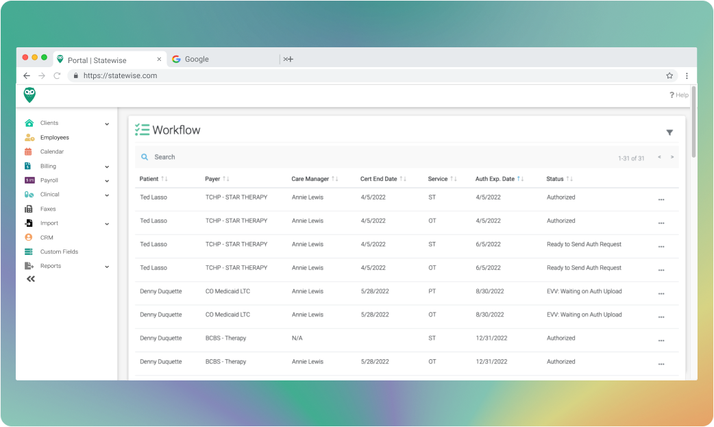 Statewise Intuitive Workflows