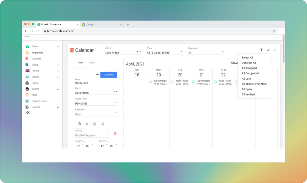 Statewise Scheduling Optimization